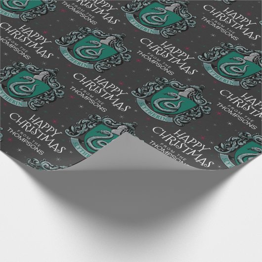 Harry Potter | Slytherin Crest - Fijne Kerstmis Cadeaupapier (Hoek)