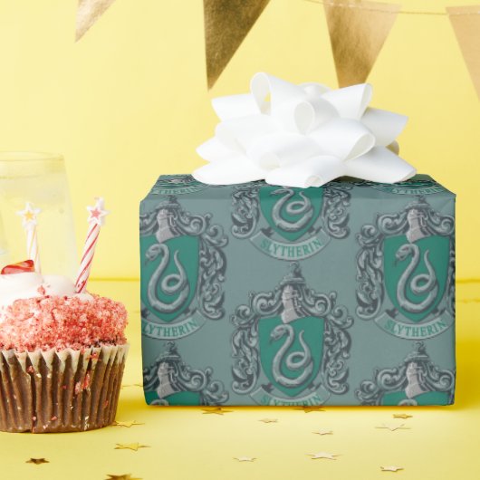 Harry Potter | Slytherin Crest Green Cadeaupapier (Verjaardagsfeest)