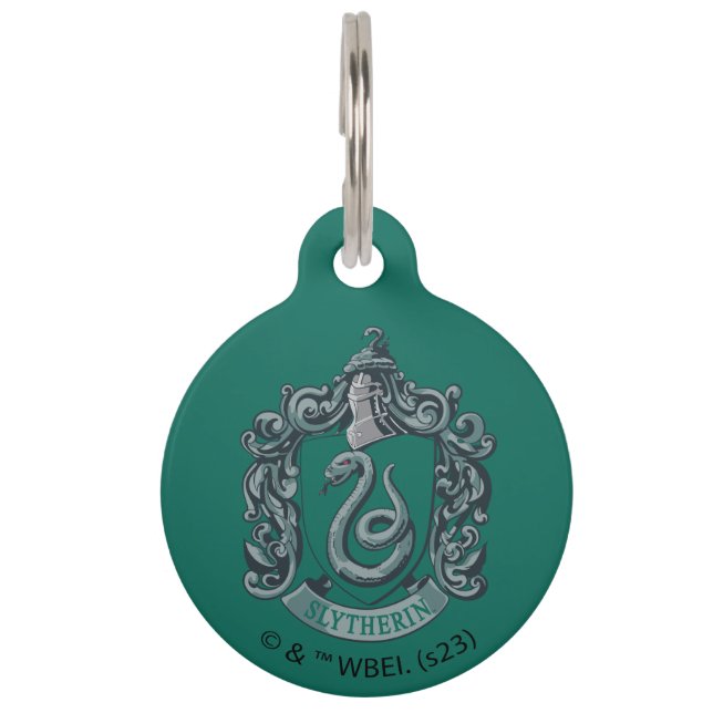 Harry Potter | Slytherin Crest Green Huisdierpenning (Voorkant)