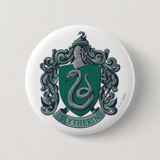 Harry Potter | Slytherin Crest Green Ronde Button 5,7 Cm (Voorkant)