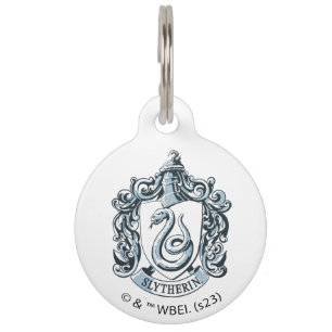 Harry Potter   Slytherin Crest - Ice Blue Huisdierpenning