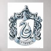 Harry Potter | Slytherin Crest - Ice Blue Poster (Voorkant)