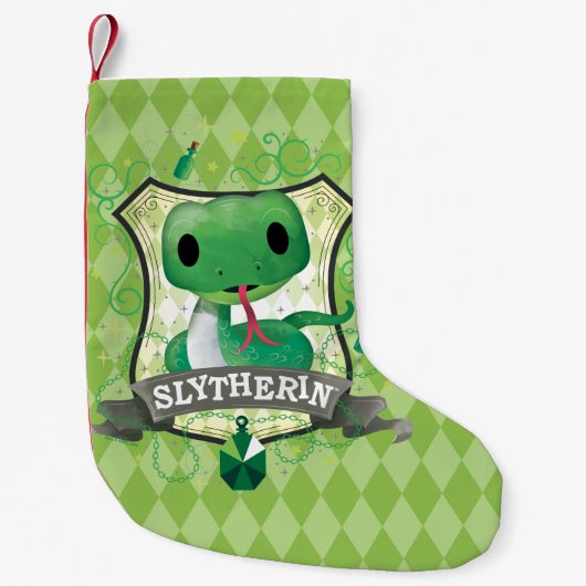 Harry Potter | SLYTHERIN™ Crest opladen Kleine Kerstsok (Voorkant)