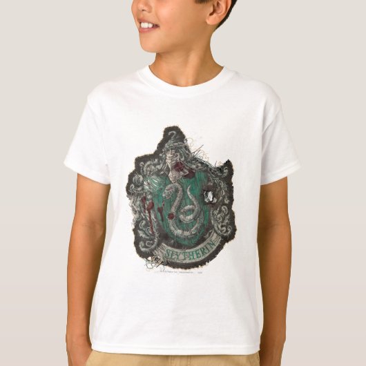 Harry Potter | Slytherin Crest - Vintage T-shirt (Voorkant)