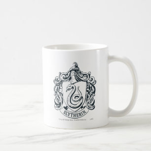 Harry Potter   Slytherin Crest - Zwart-wit Koffiemok