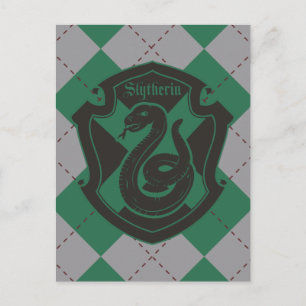 Harry Potter   Slytherin House Pride Crest Briefkaart