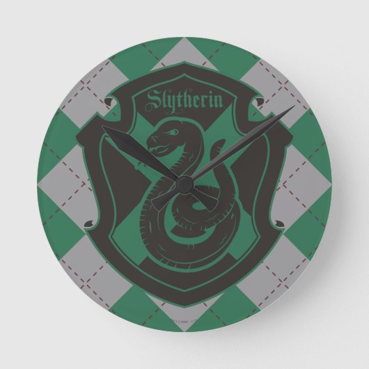 Harry Potter | Slytherin House Pride Crest Ronde Klok (Voorkant)