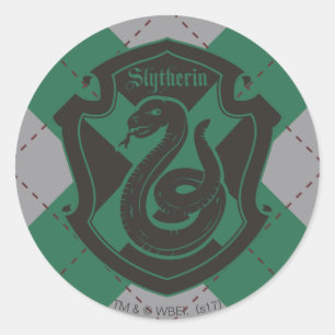 Harry Potter   Slytherin House Pride Crest Ronde Sticker