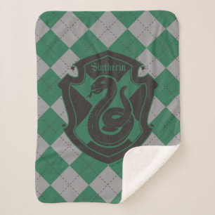 Harry Potter   Slytherin House Pride Crest Sherpa Deken