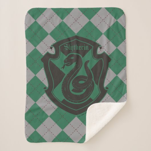 Harry Potter | Slytherin House Pride Crest Sherpa Deken (Voorkant)
