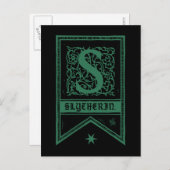 Harry Potter | Slytherin Monogram Banner Briefkaart (Voorkant / Achterkant)