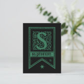 Harry Potter | Slytherin Monogram Banner Briefkaart (Staand voorkant)