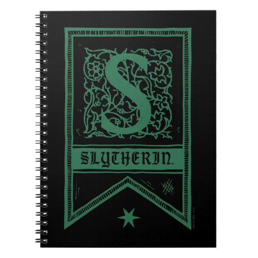 Harry Potter | Slytherin Monogram Banner Notitieboek (Voorkant)