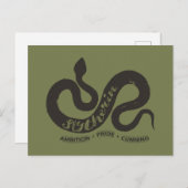 Harry Potter | SLYTHERIN™ Silhouette Typografie Briefkaart (Voorkant / Achterkant)