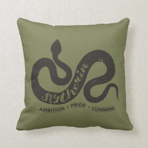 Harry Potter SLYTHERIN™ Silhouette Typografie Kussen