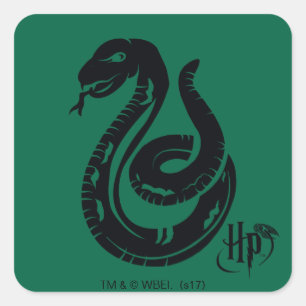 Harry Potter   Slytherin Snake Icon Vierkante Sticker