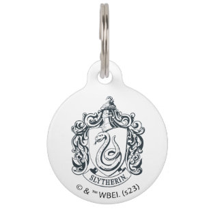 Harry Potter Slytherin Wapen - Zwart en Wit Huisdierpenning