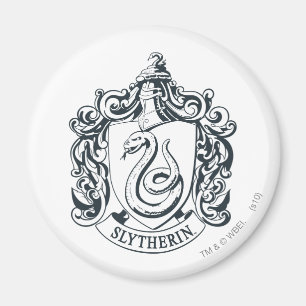Harry Potter Slytherin Wapen - Zwart en Wit Magneet