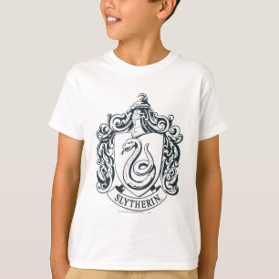 Harry Potter Slytherin Wapen - Zwart en Wit T-shirt