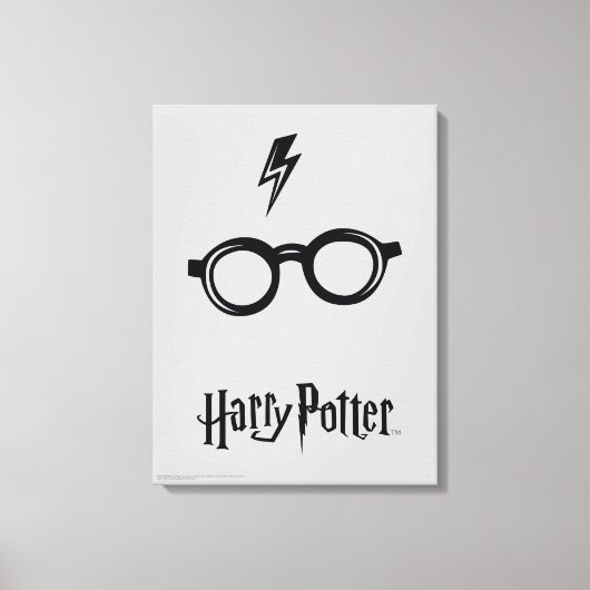 Harry Potter Spel| Bliksemauto en bril Canvas Afdruk (Voorkant)