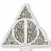 Harry Potter Spel| DEATHELIJK HALLOWS Typografie G Sticker (Voorkant)