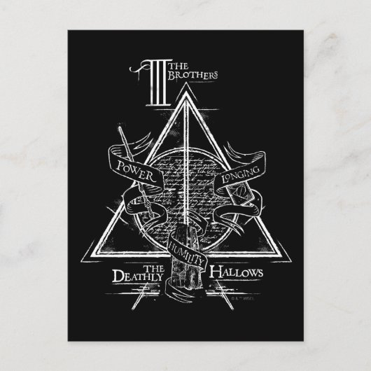 Harry Potter Spel| DEATHEMAAL HALLOWS Graphic Briefkaart (Voorkant)