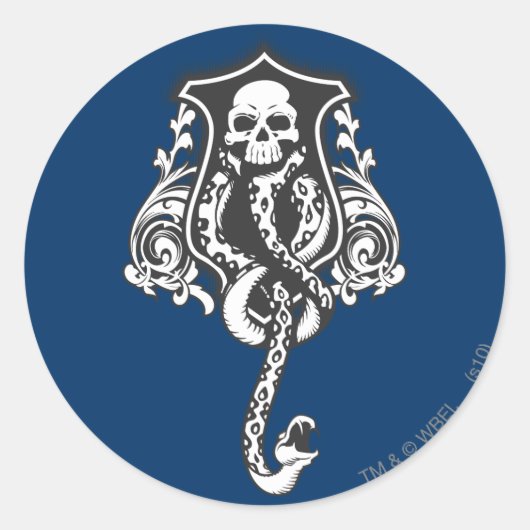 Harry Potter Spel| Donkerteken Ronde Sticker (Voorkant)