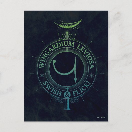 Harry Potter Spel| Wingardium Leviosa Graphic Briefkaart (Voorkant)