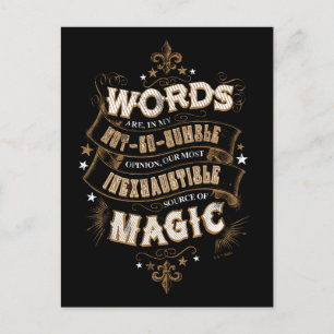 Harry Potter Spel Woorden zijn onze meest uitputt Briefkaart