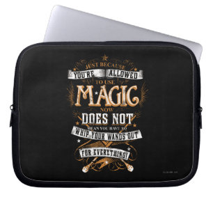 Harry Potter Spell Alleen omdat je bent toegelat Laptop Sleeve