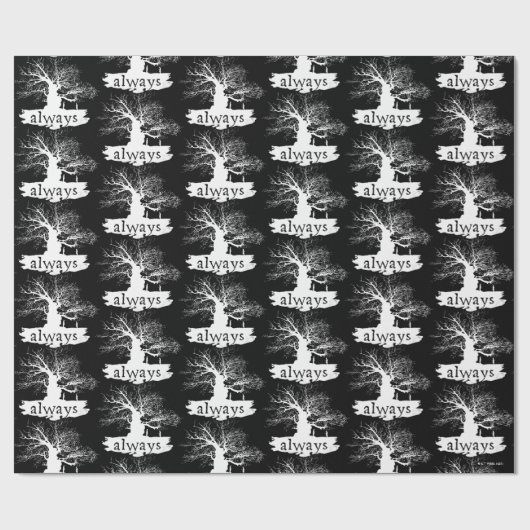 Harry Potter Spell | Altijd citeren Silhouette Cadeaupapier (Vlak)