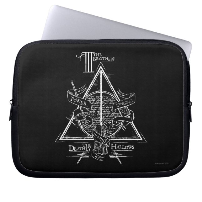 Harry Potter Spell | DEATHLY HALLOWS Graphic Laptop Sleeve (Voorkant)