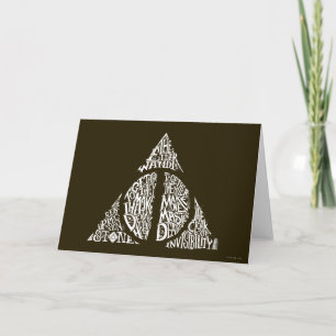 Harry Potter Spell DEATHLY HALLOWS Typography Gr Kaart