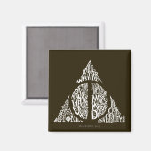 Harry Potter Spell | DEATHLY HALLOWS Typography Gr Magneet (Voorkant / Achterkant)