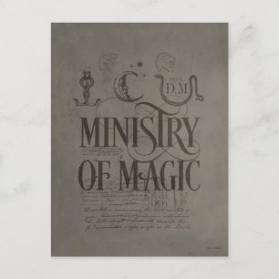 Harry Potter Spell   MINISTERIE VAN MAGISCH BELANG Briefkaart