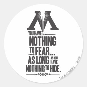 Harry Potter Spell   Ministerie van Magische Propa Ronde Sticker