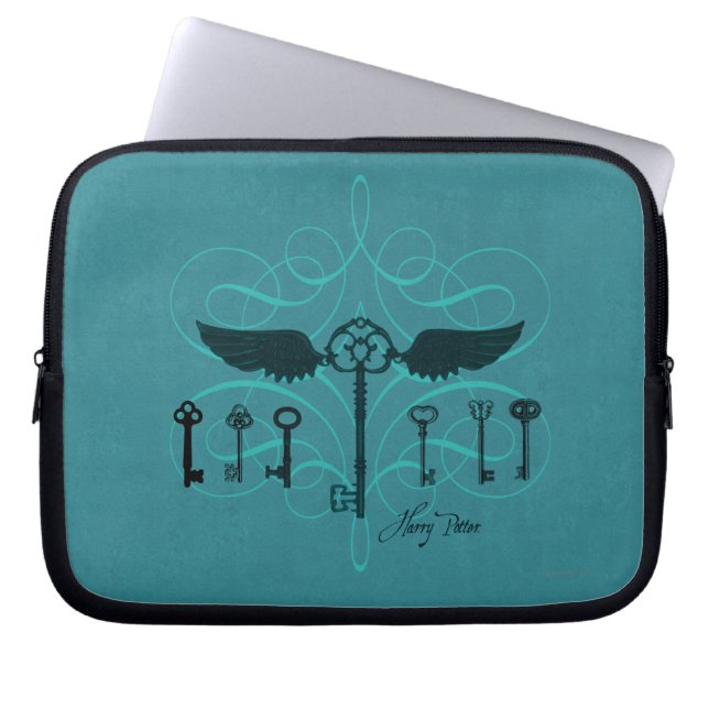Harry Potter Spell | Vliegsleutels Laptop Sleeve (Voorkant)