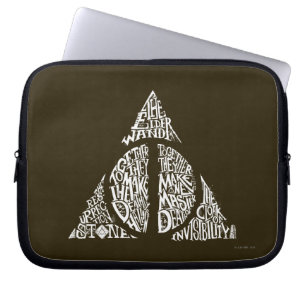 Harry Potter Spreuk DEATHLY HALLOWS Typografie G Laptop Sleeve
