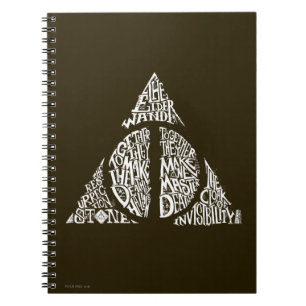 Harry Potter Spreuk DEATHLY HALLOWS Typografie G Notitieboek
