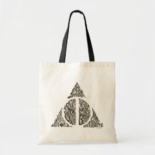 Harry Potter Spreuk DEATHLY HALLOWS Typografie G Tote Bag