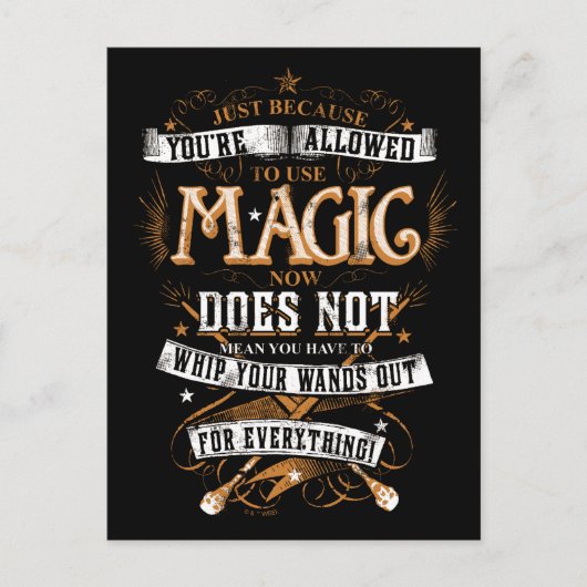 Harry Potter Spreuk | Gewoon omdat het mag Briefkaart (Voorkant)