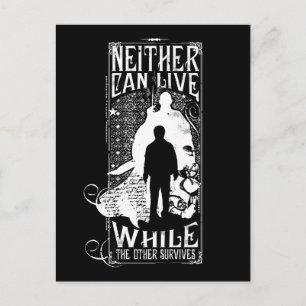 Harry Potter spreuk   Niemand kan leven Briefkaart