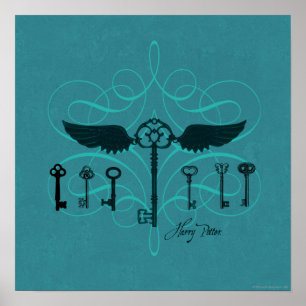 Harry Potter spreuk   Vliegende Sleutels Poster