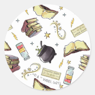 HARRY POTTER™ Spreuken & Boeken Patroon Ronde Sticker
