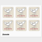 Harry Potter | Sticker Carré Baby shower Hedwig (Feuille)