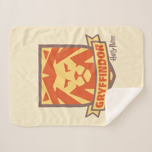 HARRY POTTER™ | Summer Magic GRYFFINDOR™ Crest Sherpa Deken (Voorkant (horizontaal))