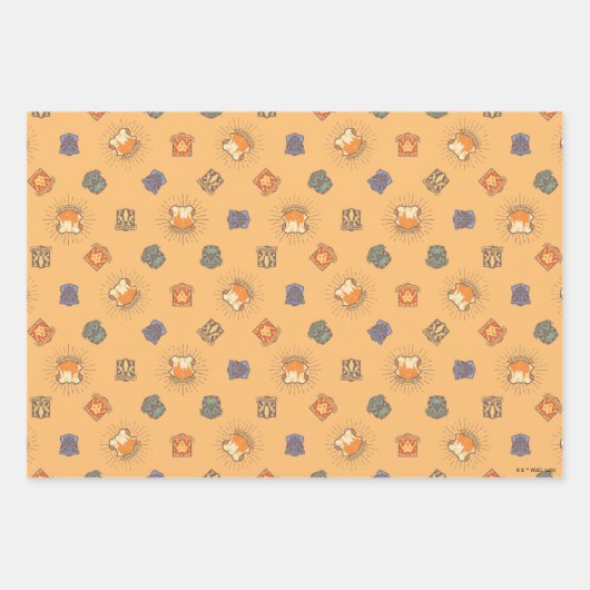 HARRY POTTER™ | Summer Magic HOGWARTS™ Pattern Inpakpapier Vel (Voorkant 3)