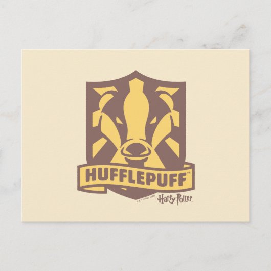 HARRY POTTER™ | Summer Magic HUFFLEPUFF™ Crest Briefkaart (Voorkant)
