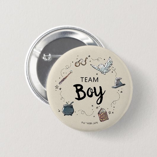 HARRY POTTER™ Team Boy Ronde Button 5,7 Cm (Voorkant /achterkant)