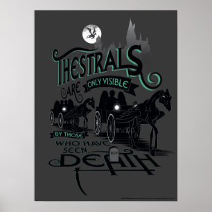 Harry Potter Thestrals Typografie Grafisch Poster
